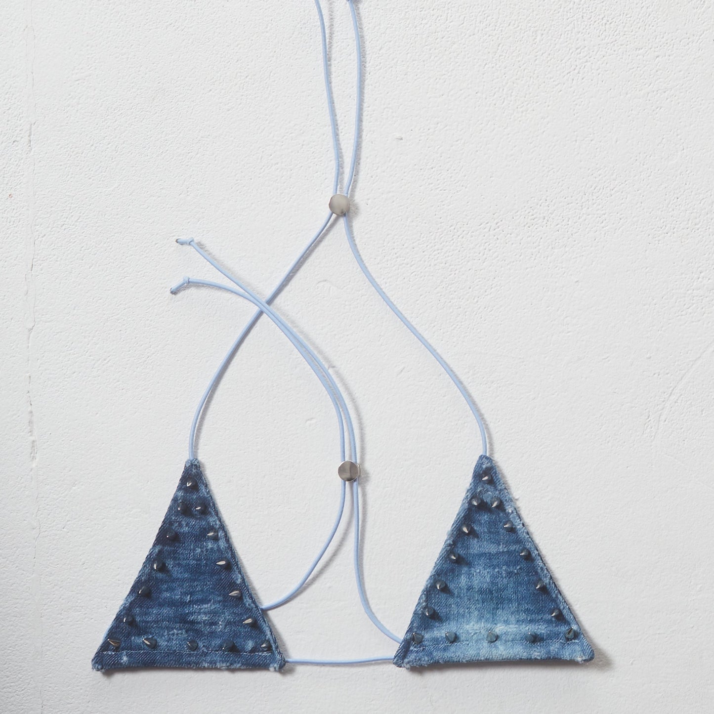 Denim Stud Bikini Top